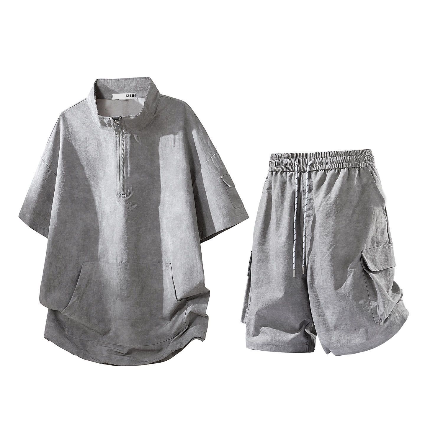 Tie Dye Two Piece - Casual Loose Men's Short Sleeve Tie
