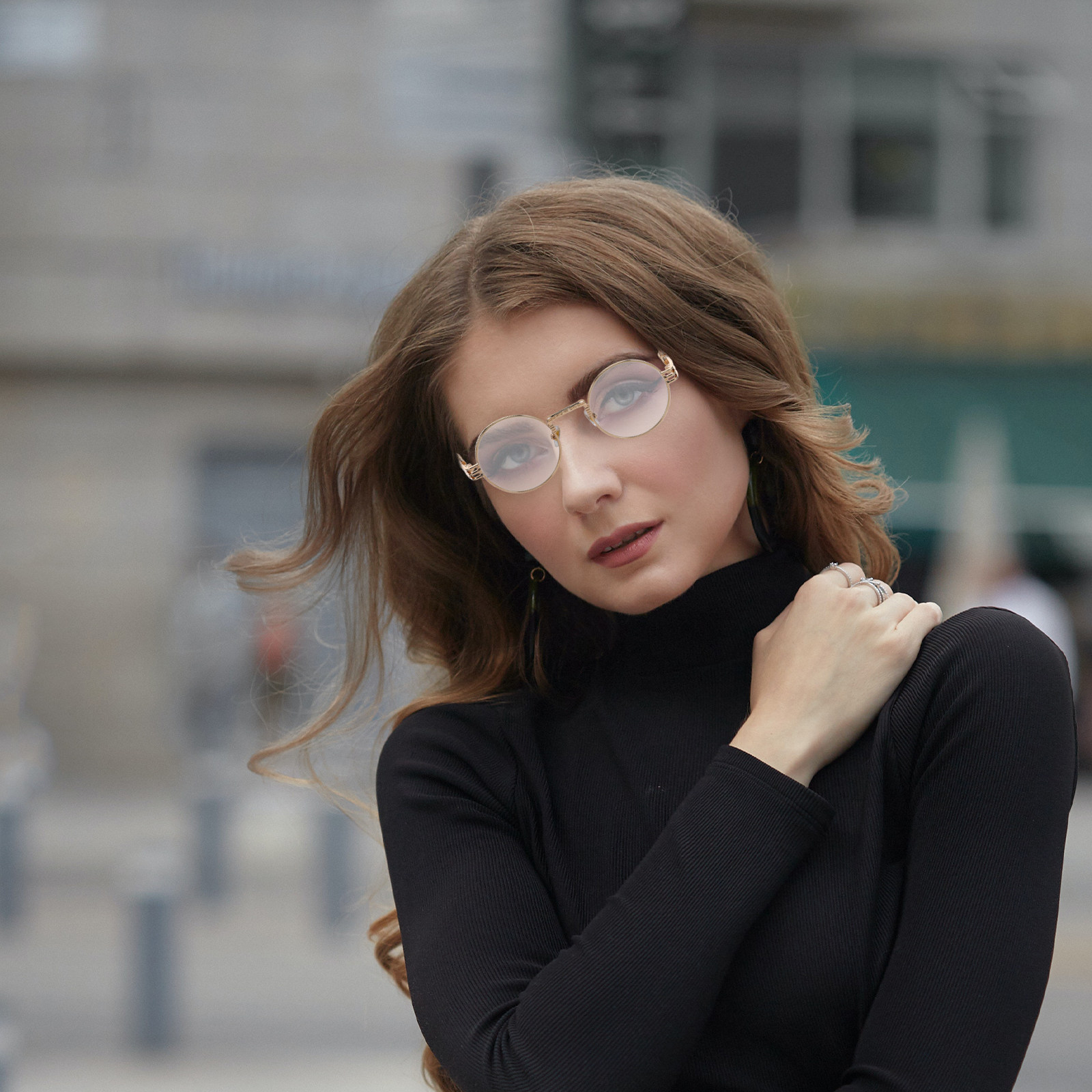 Women'S Fashion Glasses Non Prescription - Retro Round Metal Steampunk Eyeglasses Unisex
