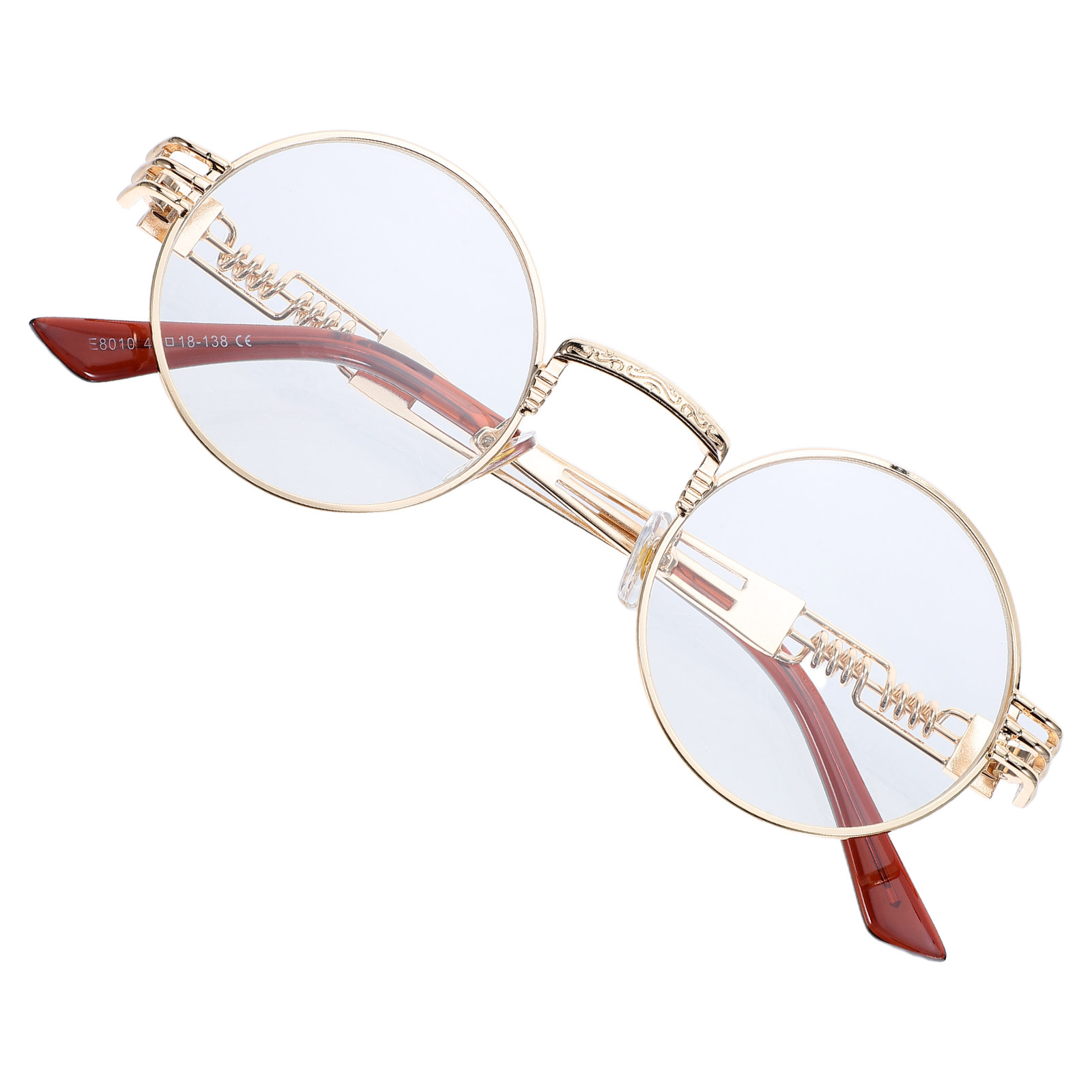 Women'S Fashion Glasses Non Prescription - Steampunk Sun Glasses Retro Round Metal