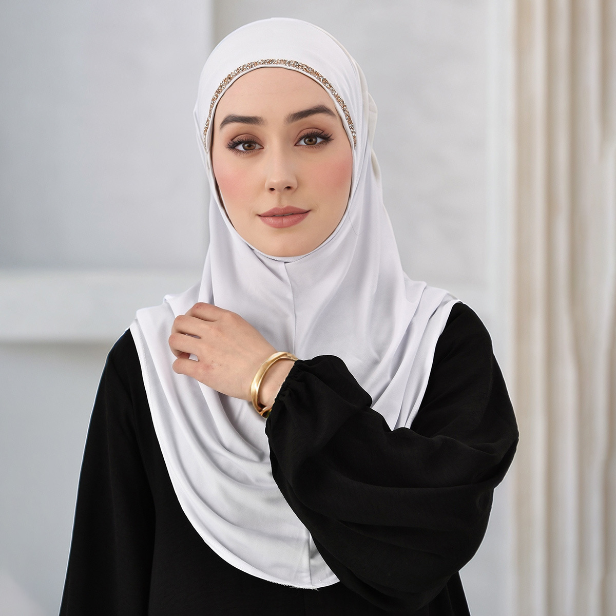 Women Fashion Wear - Elegant Solid Color Chiffon Hijab -
