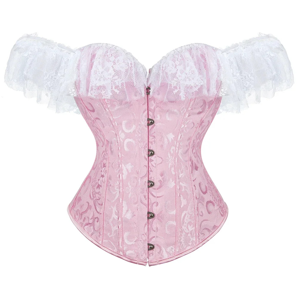 Women'S Fashion Victorian - Fashion Lace Short Sleeves Overbust Corset