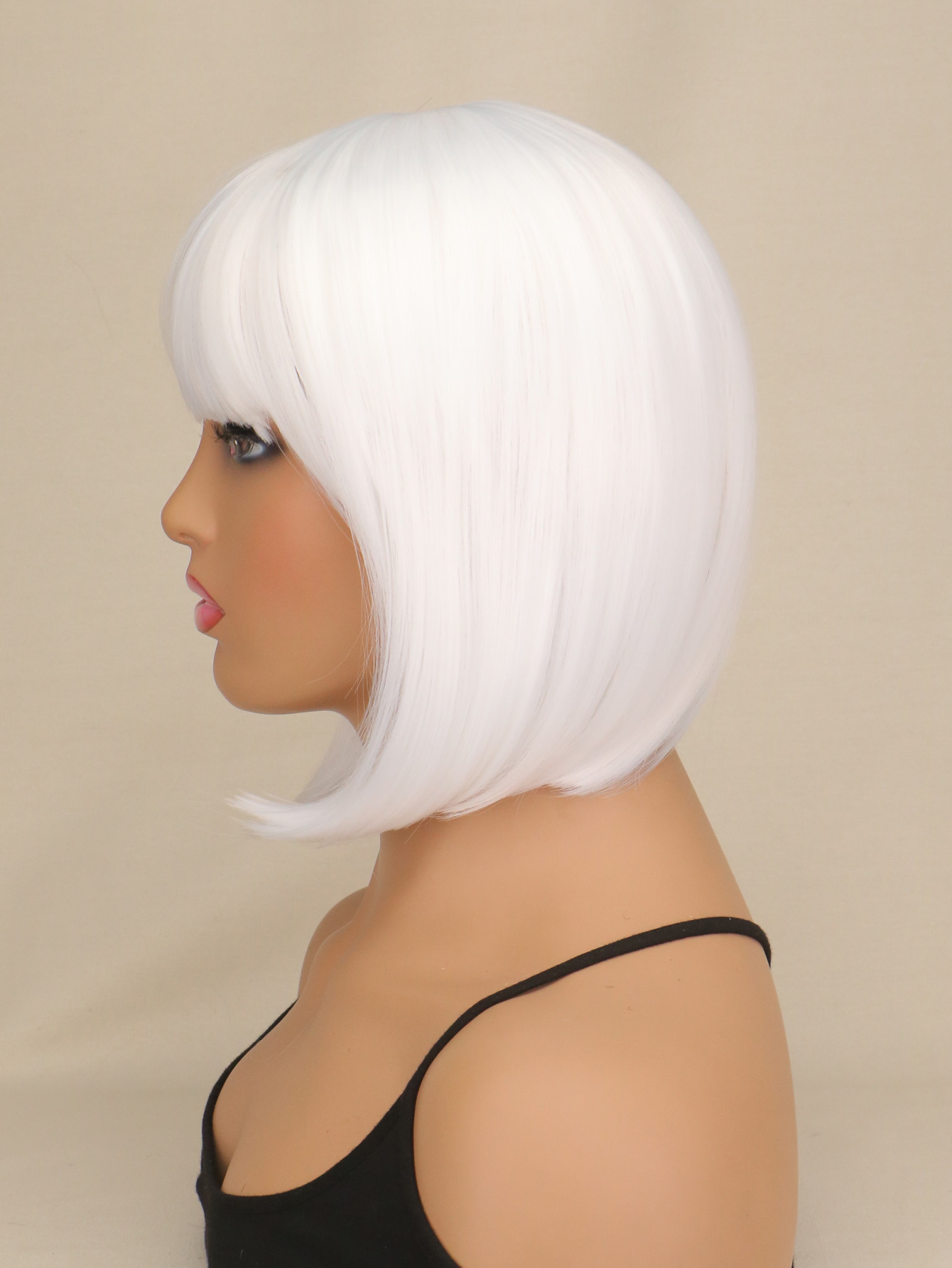 Women Synthetic White Straight - Women Fashion Japan のレビューと価格