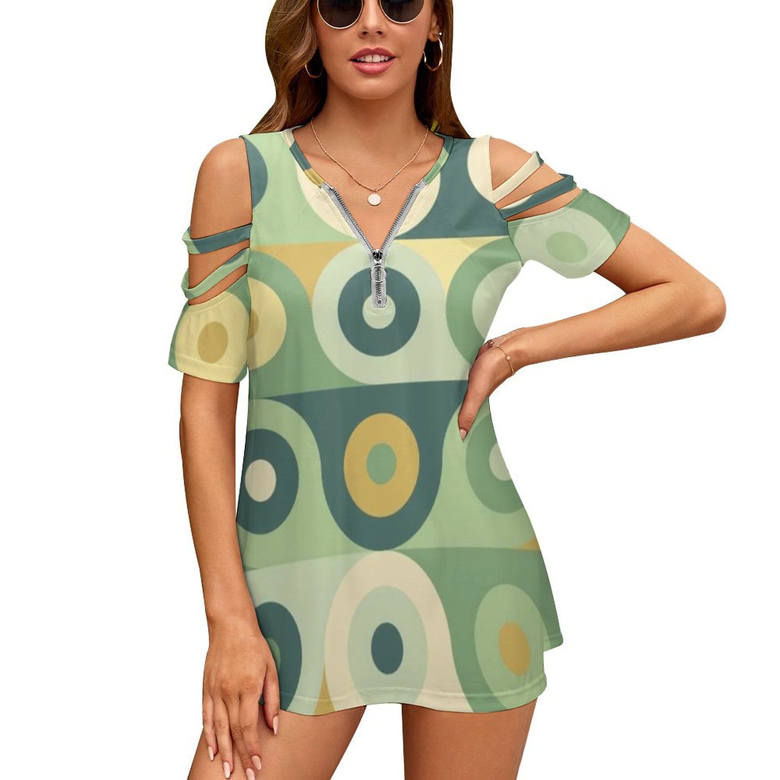 Groovy 70's Pattern Women Zipp - Women'S Fashion In The 60S のレビューと価格
