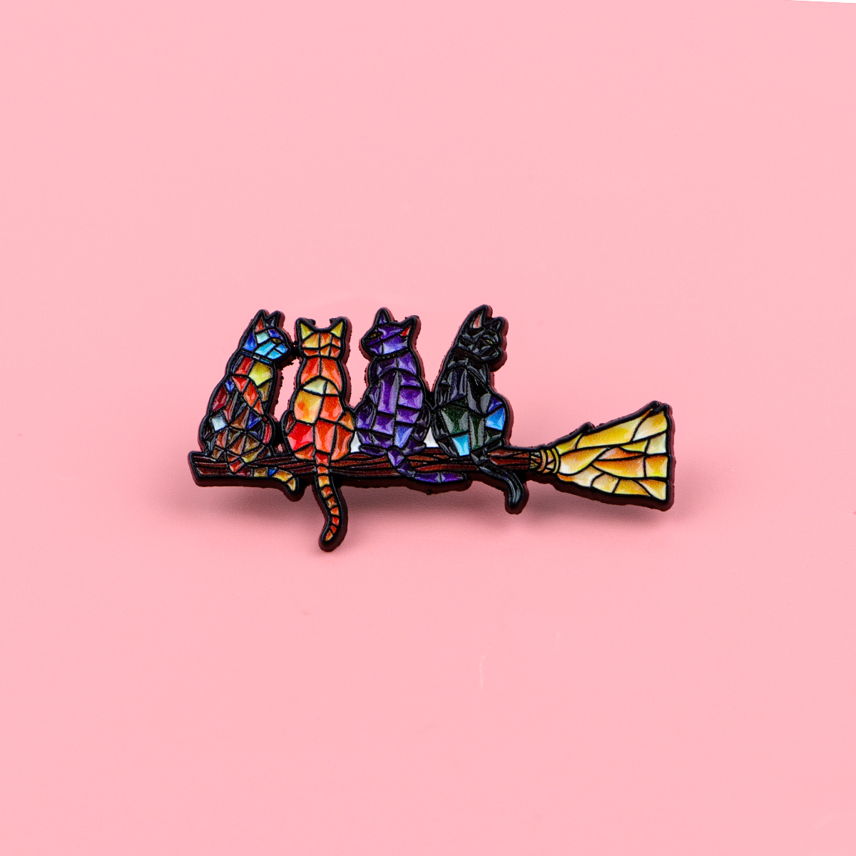 Colorful Cat Enamel Pin Witch  - Women Fashion Japan のレビューと価格