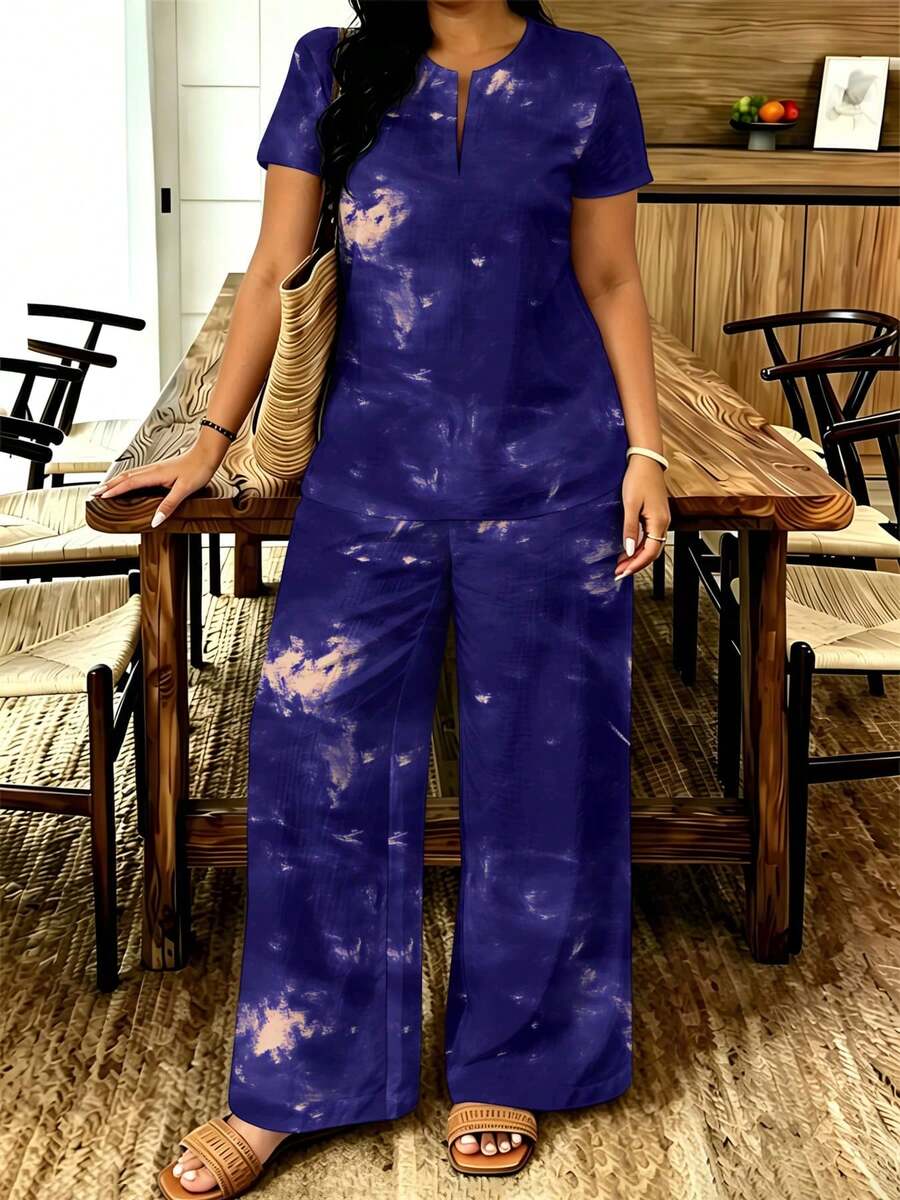 Casual Plus Size Womens Tie Dy - Tie Dye Two Piece のレビューと価格