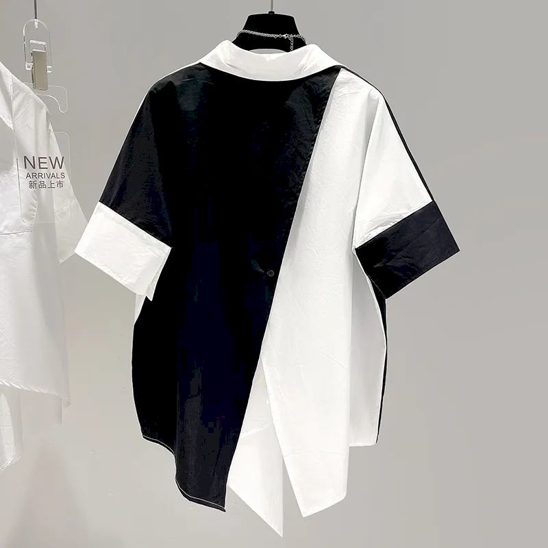 Oversized Shirts Women Patchwo - Women'S Fashion Designer Clothes のレビューと価格