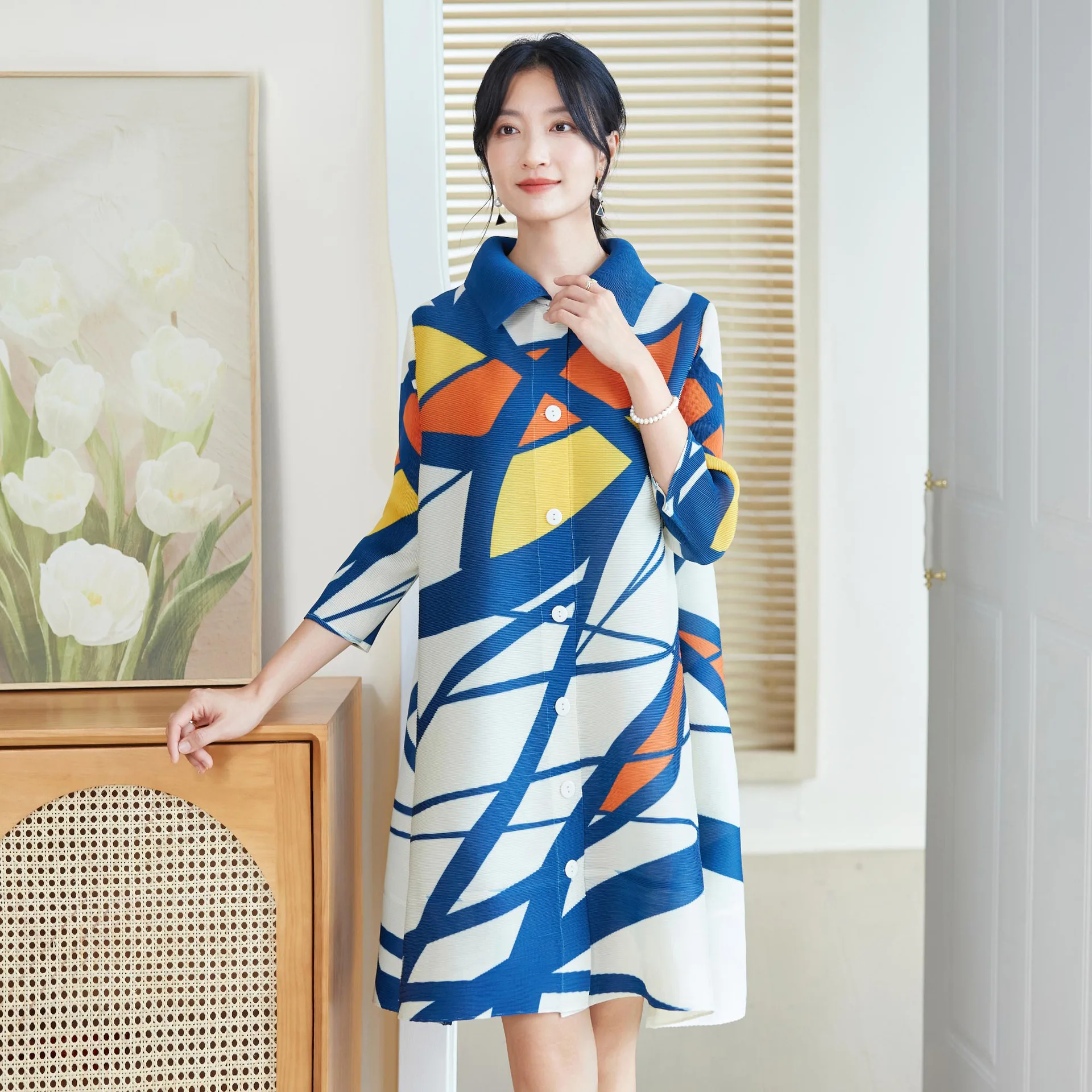 miyake style pleated dress for - Longline Cardigan Knit のレビューと価格