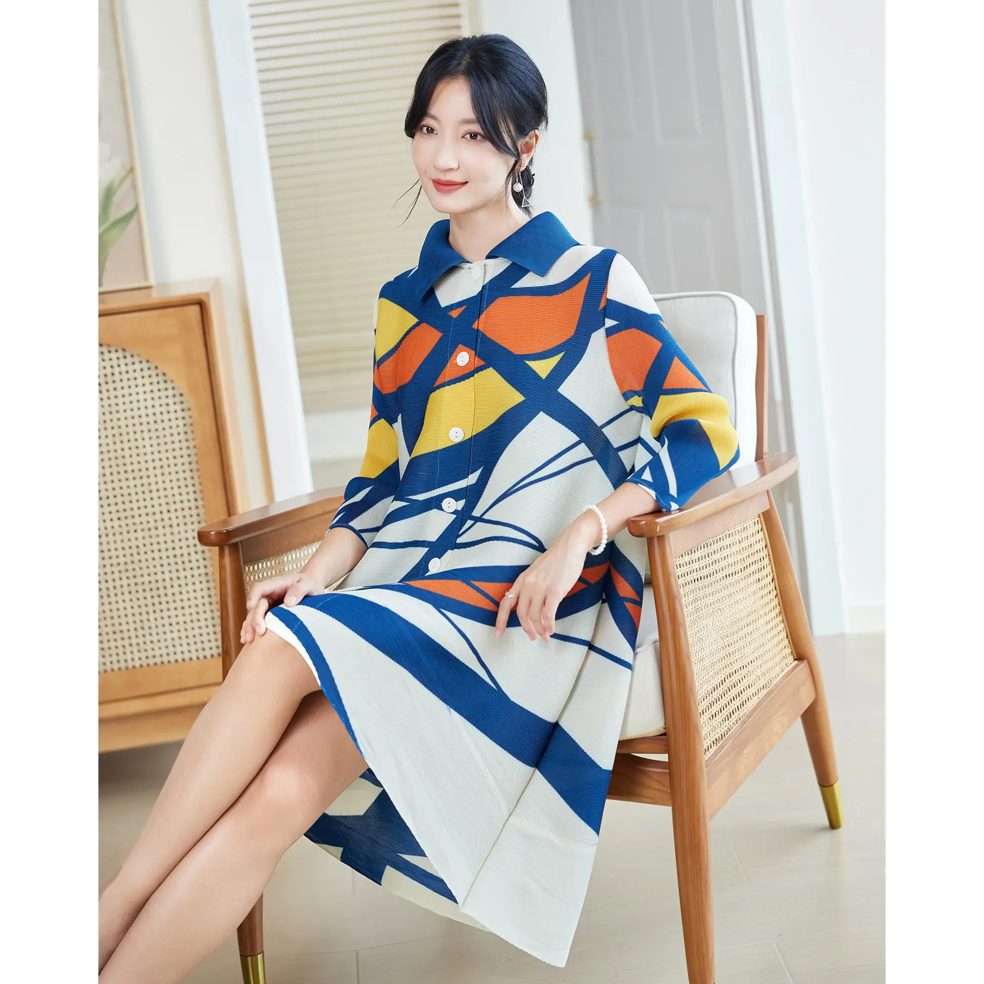 miyake style pleated dress for - Longline Cardigan Knit のレビューと価格