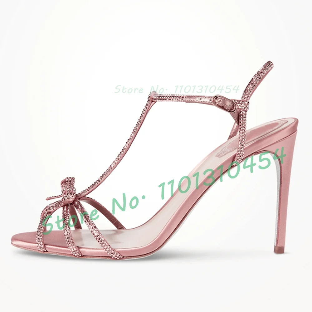 Crystal Bow T-bar Satin Sandal - Women'S Fashion Trends のレビューと価格