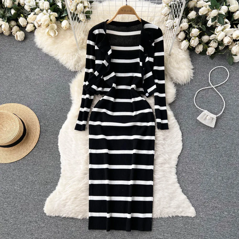 Korean Sweet Hit Color Patchwo - Longline Cardigan Knit のレビューと価格