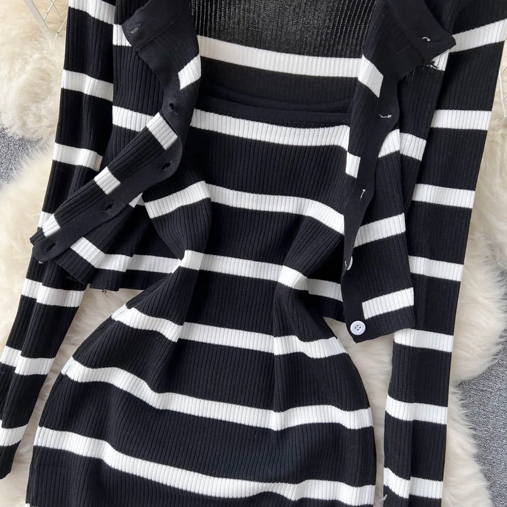 Korean Sweet Hit Color Patchwo - Longline Cardigan Knit のレビューと価格