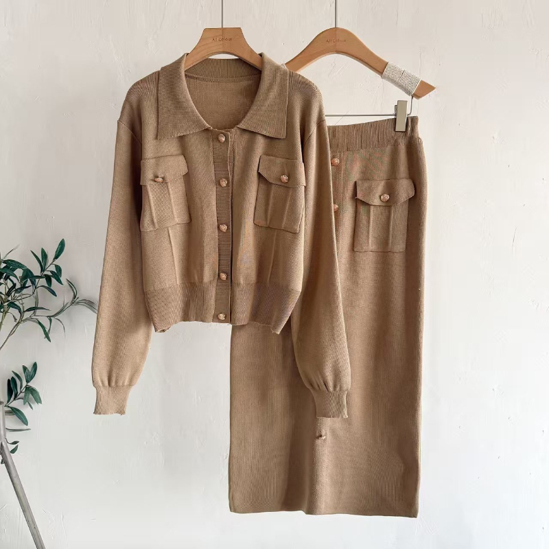 French Design Lapel Women's Su - Longline Cardigan Knit のレビューと価格