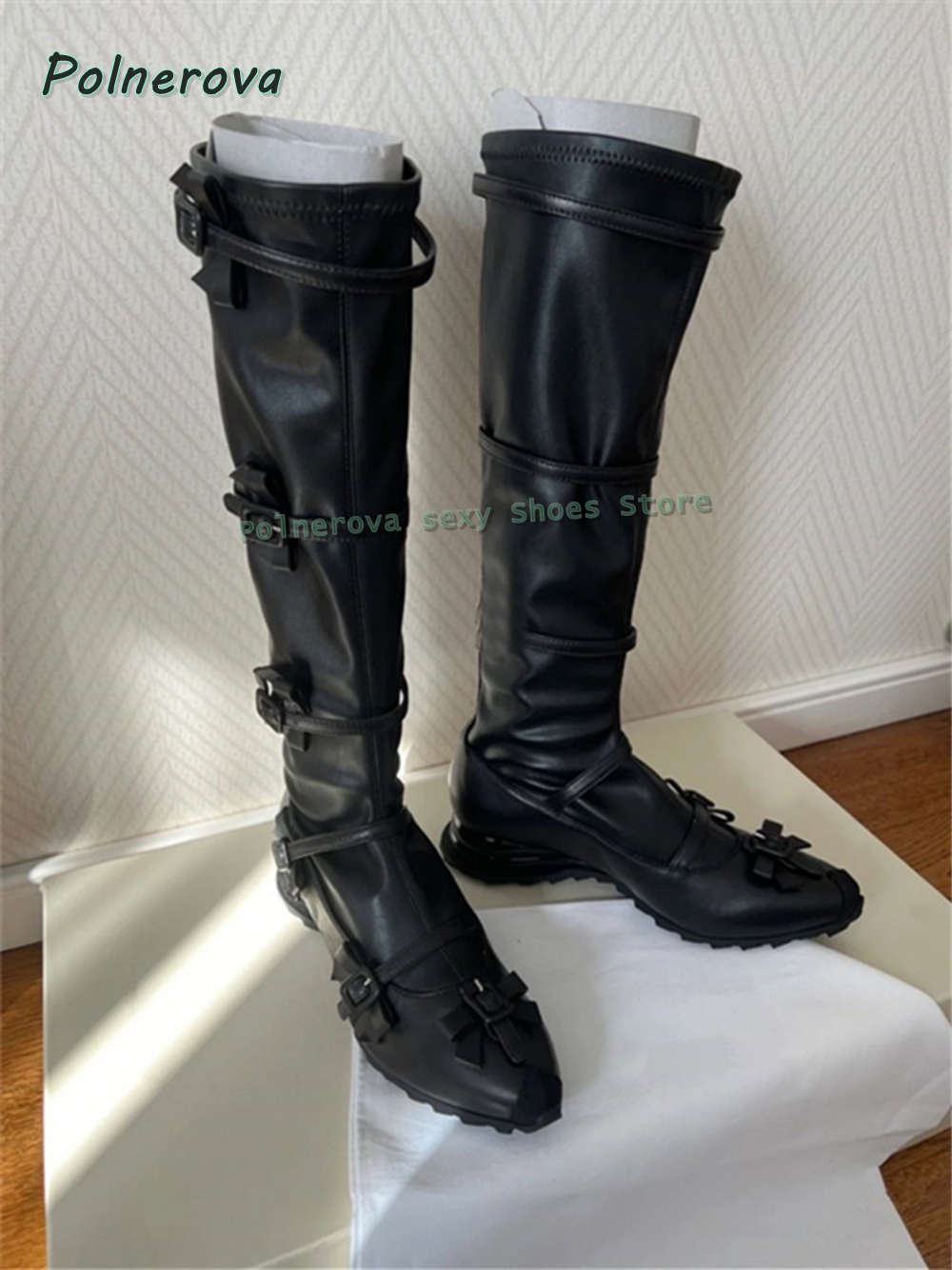 Black Bowknot Fashion Long Boo - Women'S Fashion Trends のレビューと価格