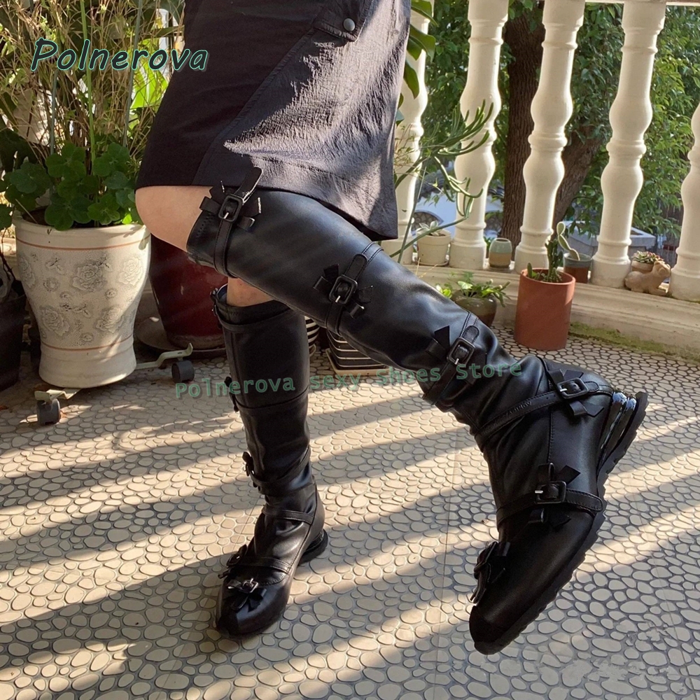 Black Bowknot Fashion Long Boo - Women'S Fashion Trends のレビューと価格