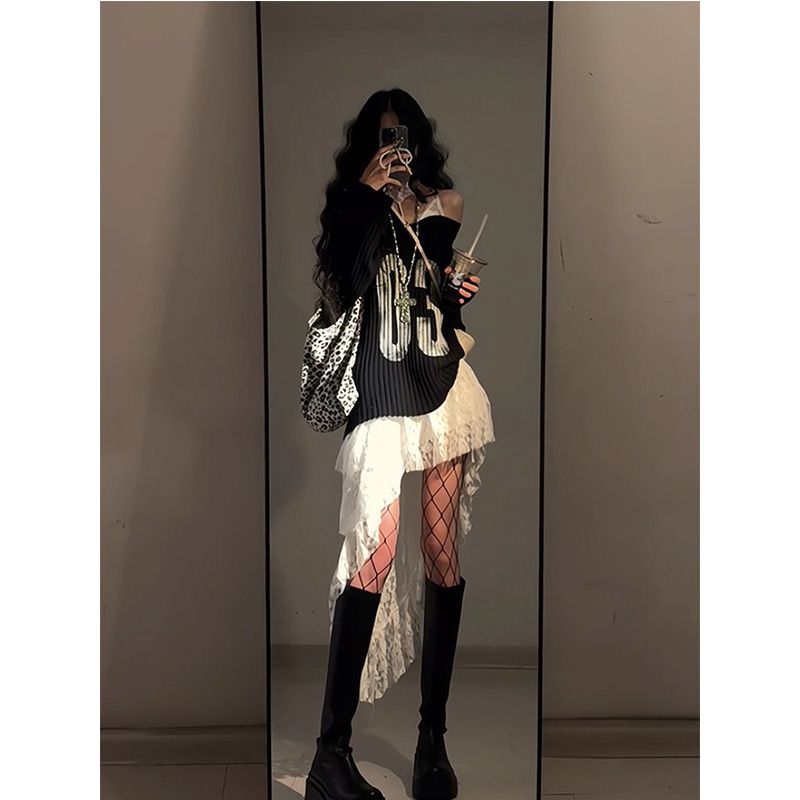 Black Pullover Sweet Subcultur - Women Fashion Japan のレビューと価格