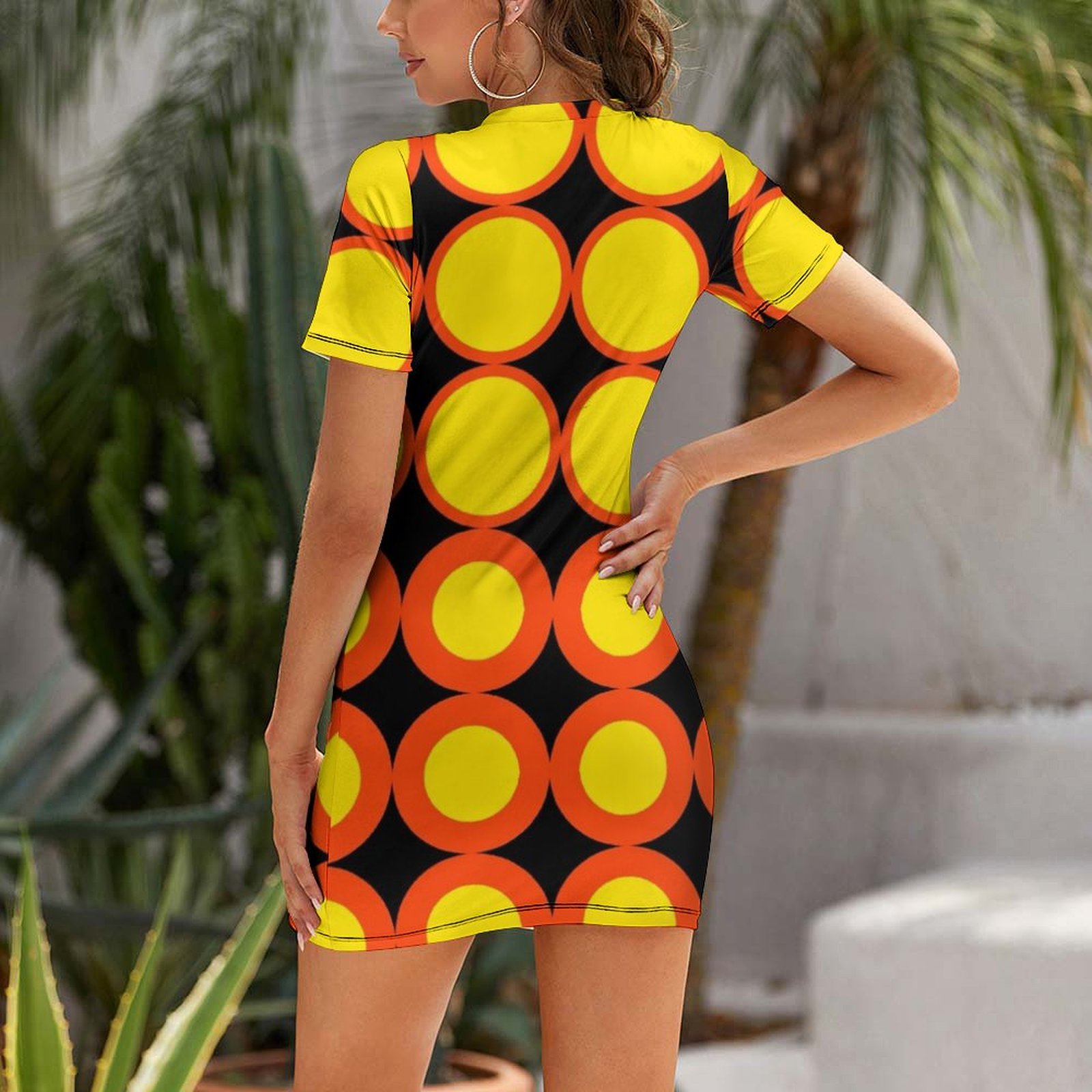 60s Circle Mod Short-Sleeved D - Women'S Fashion In The 60S のレビューと価格