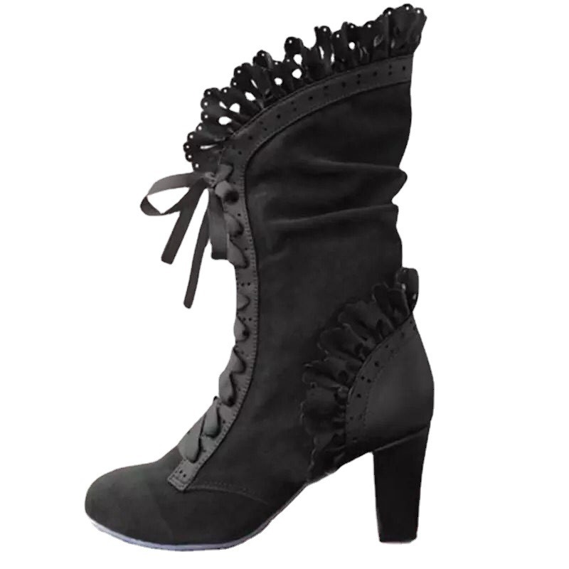 Winter Lace Up Ladies High Hee - Women'S Fashion Victorian のレビューと価格