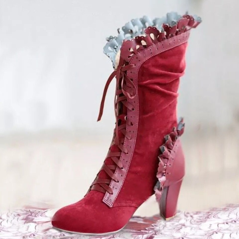 Winter Lace Up Ladies High Hee - Women'S Fashion Victorian のレビューと価格