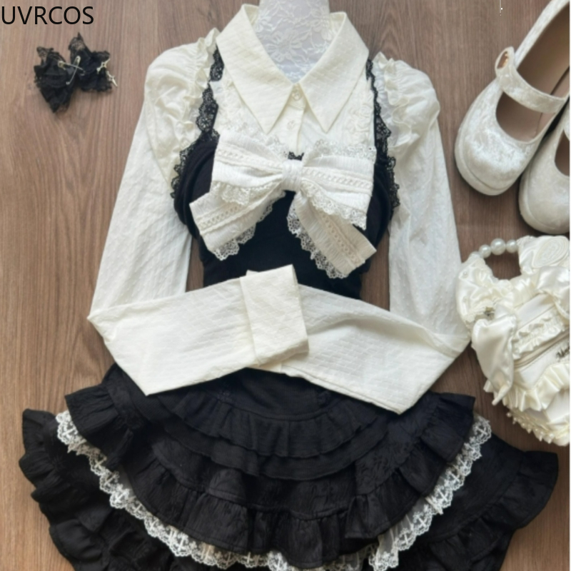 Y2k Aesthetic Lolita Style 3 P - Women Fashion Japan のレビューと価格