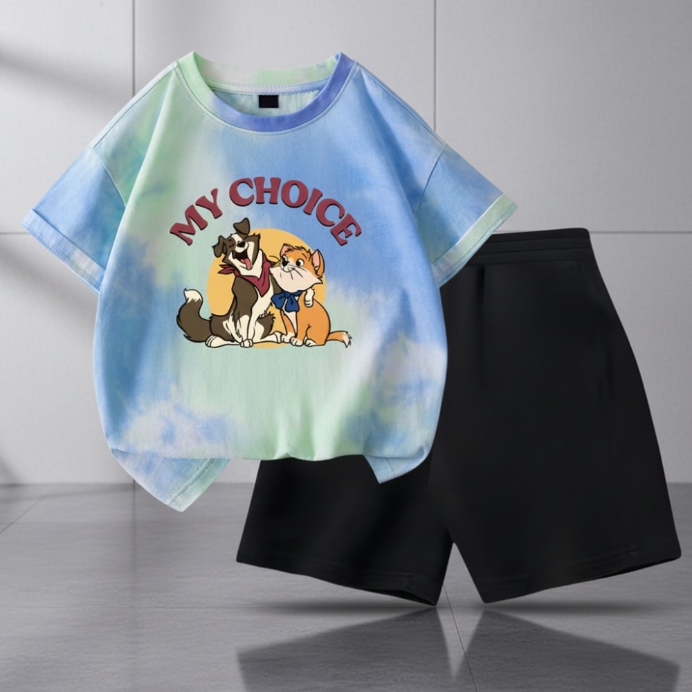 Summer Children T Shirt and Sh - Tie Dye Two Piece のレビューと価格