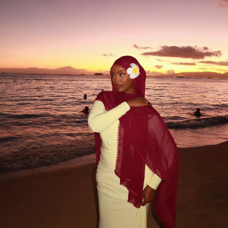 Chiffon Muslim Hijab Delicate  - Women Fashion Wear のレビューと価格