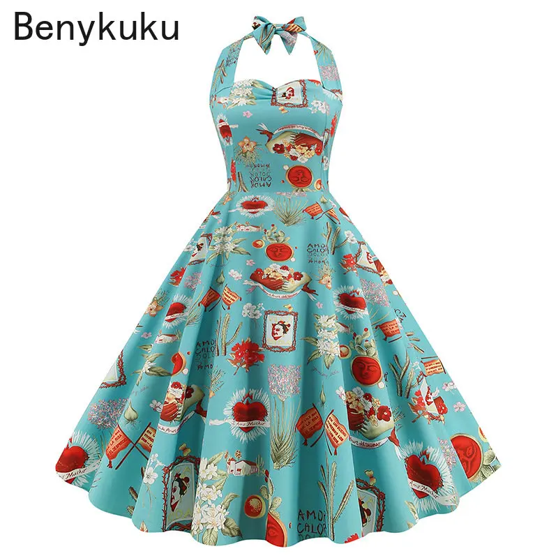 Women Summer Print 50s 60s Vin - Women'S Fashion In The 60S のレビューと価格