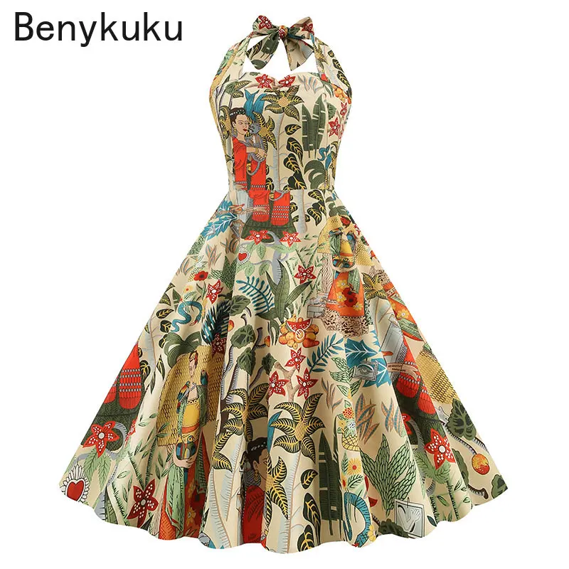 Women Summer Print 50s 60s Vin - Women'S Fashion In The 60S のレビューと価格
