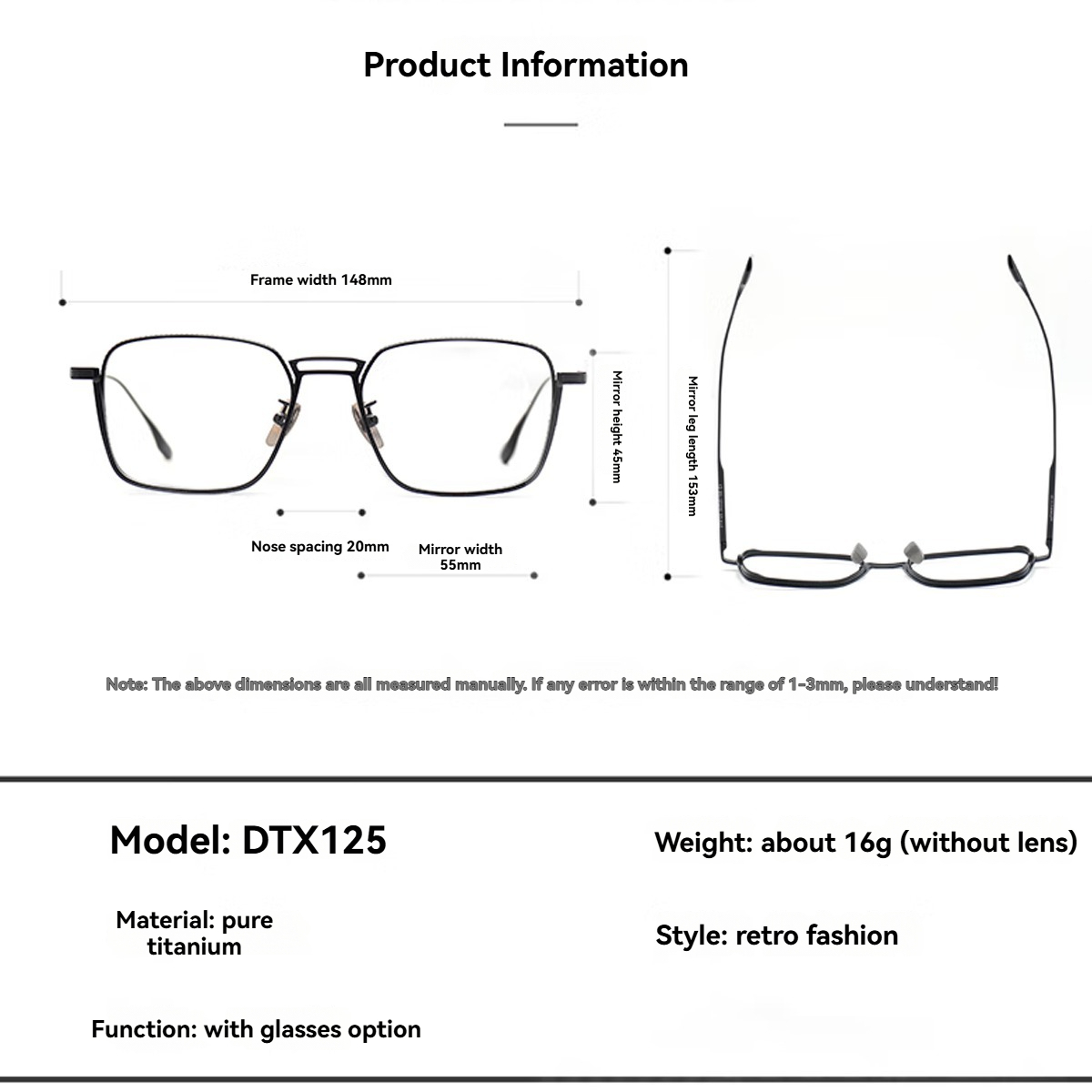 FYTOOMetal Frame Plain Eyeglas - Women'S Fashion Glasses Non Prescription のレビューと価格