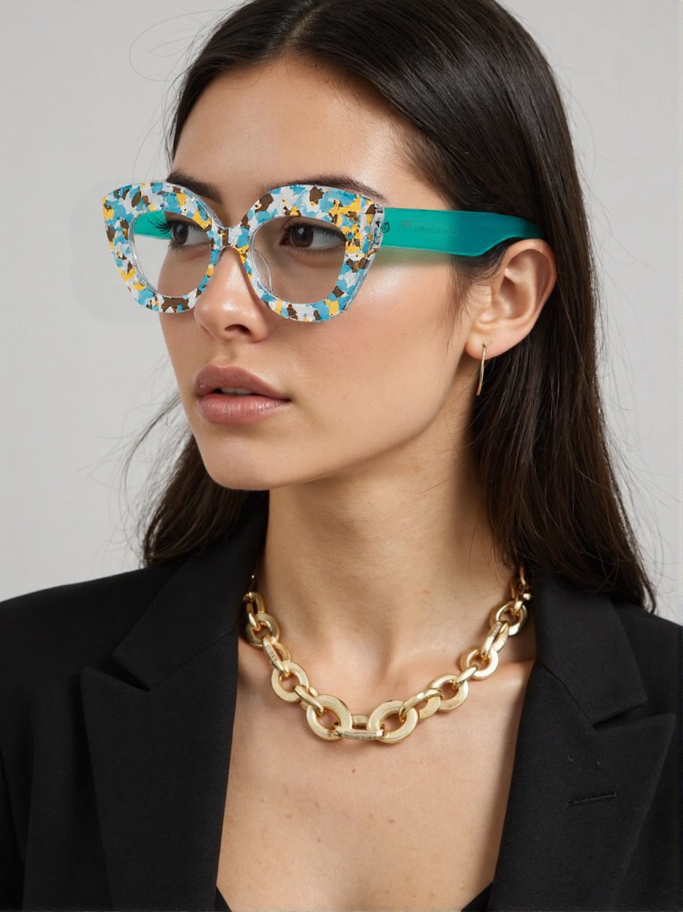 Large Frame Cat-Eye Floral Gla - Women'S Fashion Glasses Non Prescription のレビューと価格
