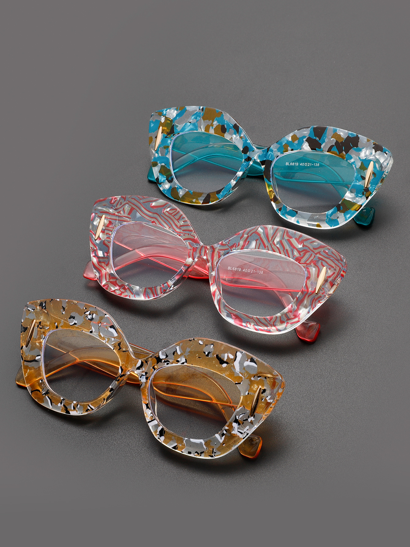 Large Frame Cat-Eye Floral Gla - Women'S Fashion Glasses Non Prescription のレビューと価格