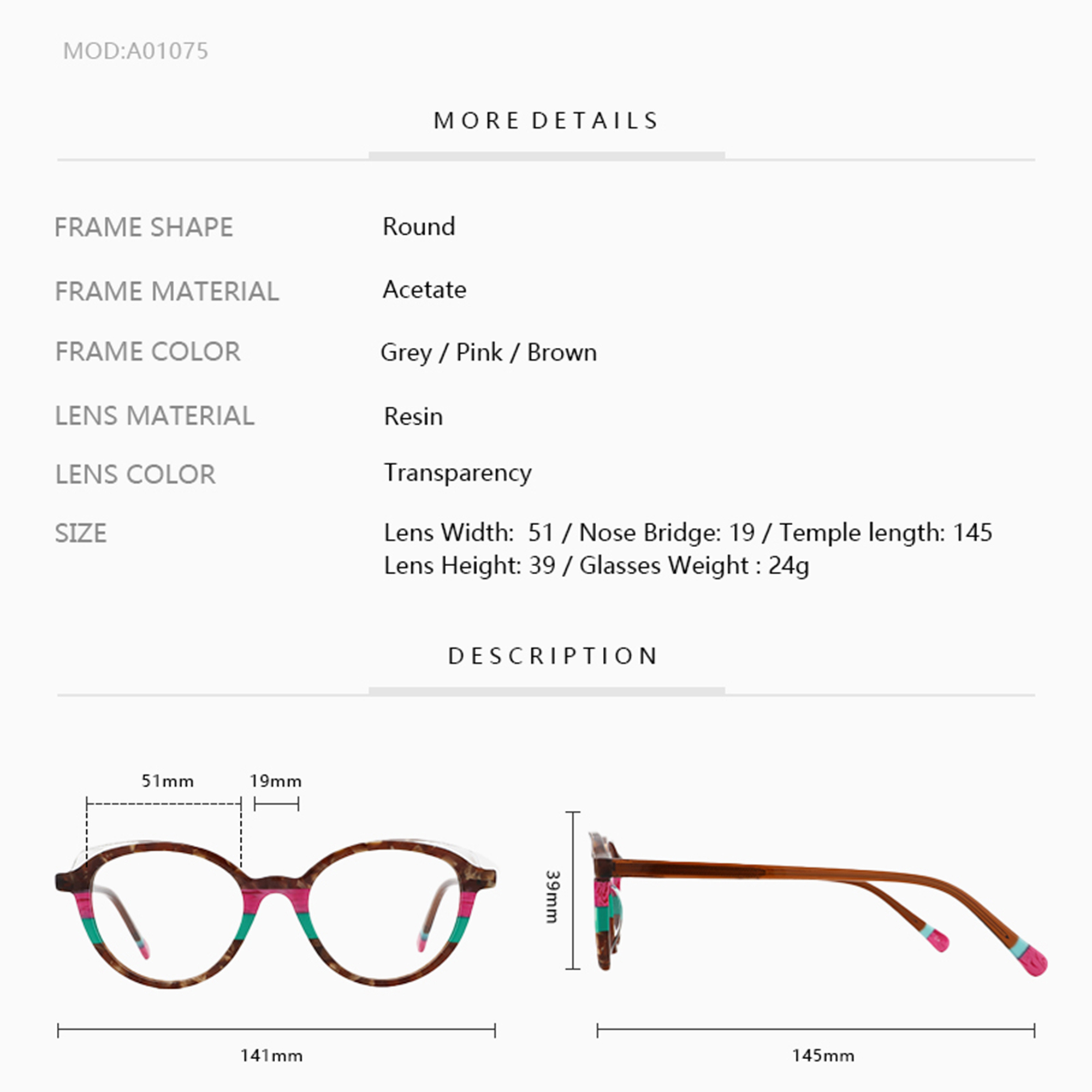 ZENOTTIC Design Women Oval Ace - Women'S Fashion Glasses Non Prescription のレビューと価格