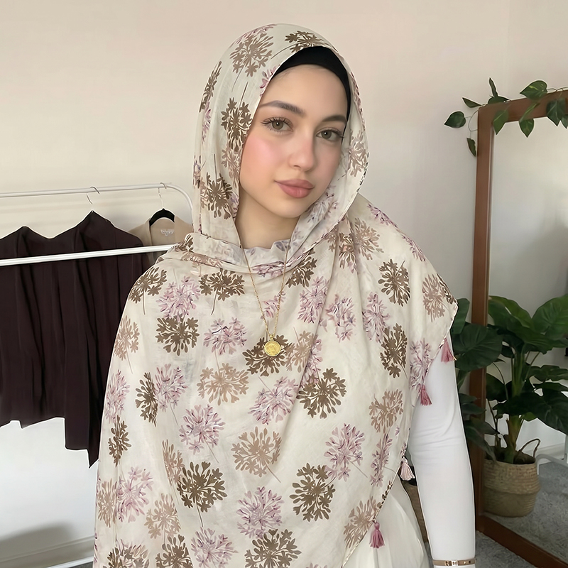 Elegant Muslim Hijab Patchwork - Women Fashion Wear のレビューと価格