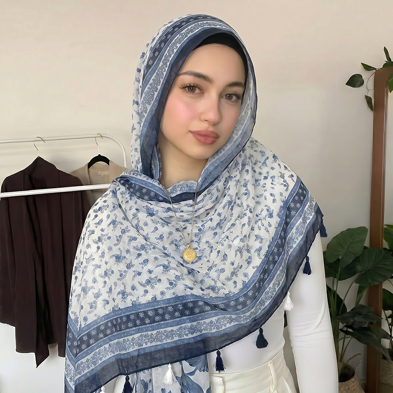 Elegant Muslim Hijab Patchwork - Women Fashion Wear のレビューと価格