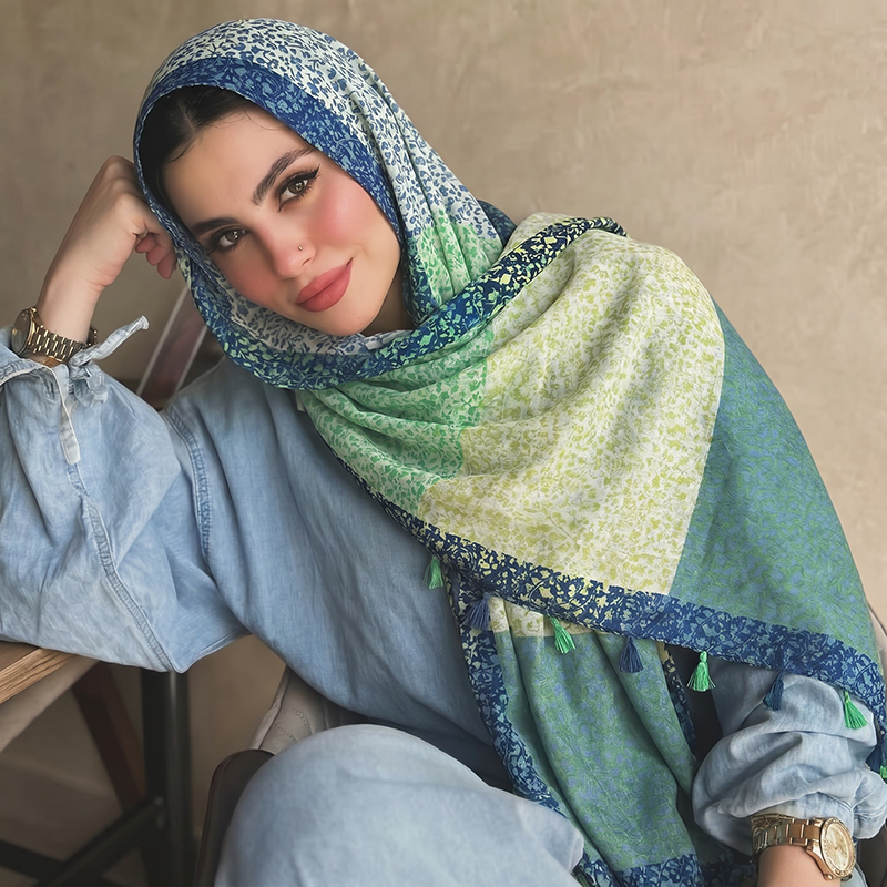 Elegant Muslim Hijab Patchwork - Women Fashion Wear のレビューと価格
