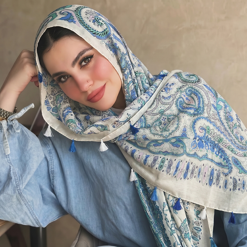 Elegant Muslim Hijab Patchwork - Women Fashion Wear のレビューと価格