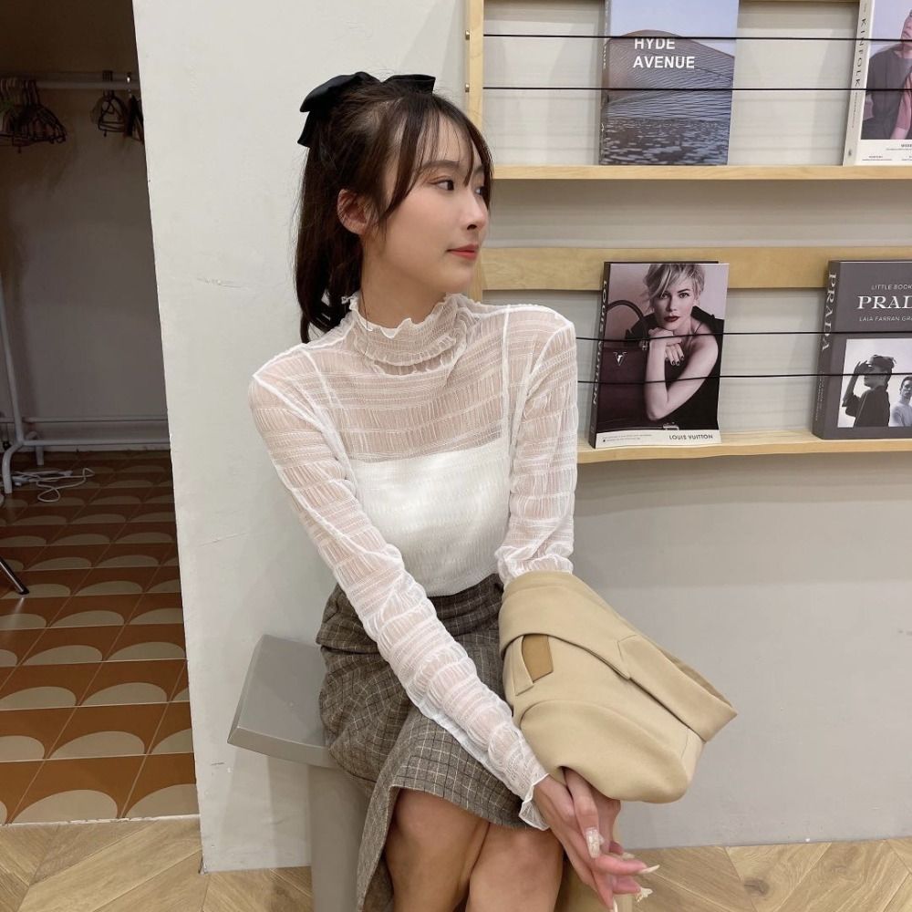 Fashionable Thin Lace Tops Lac - Women Top Fashion のレビューと価格