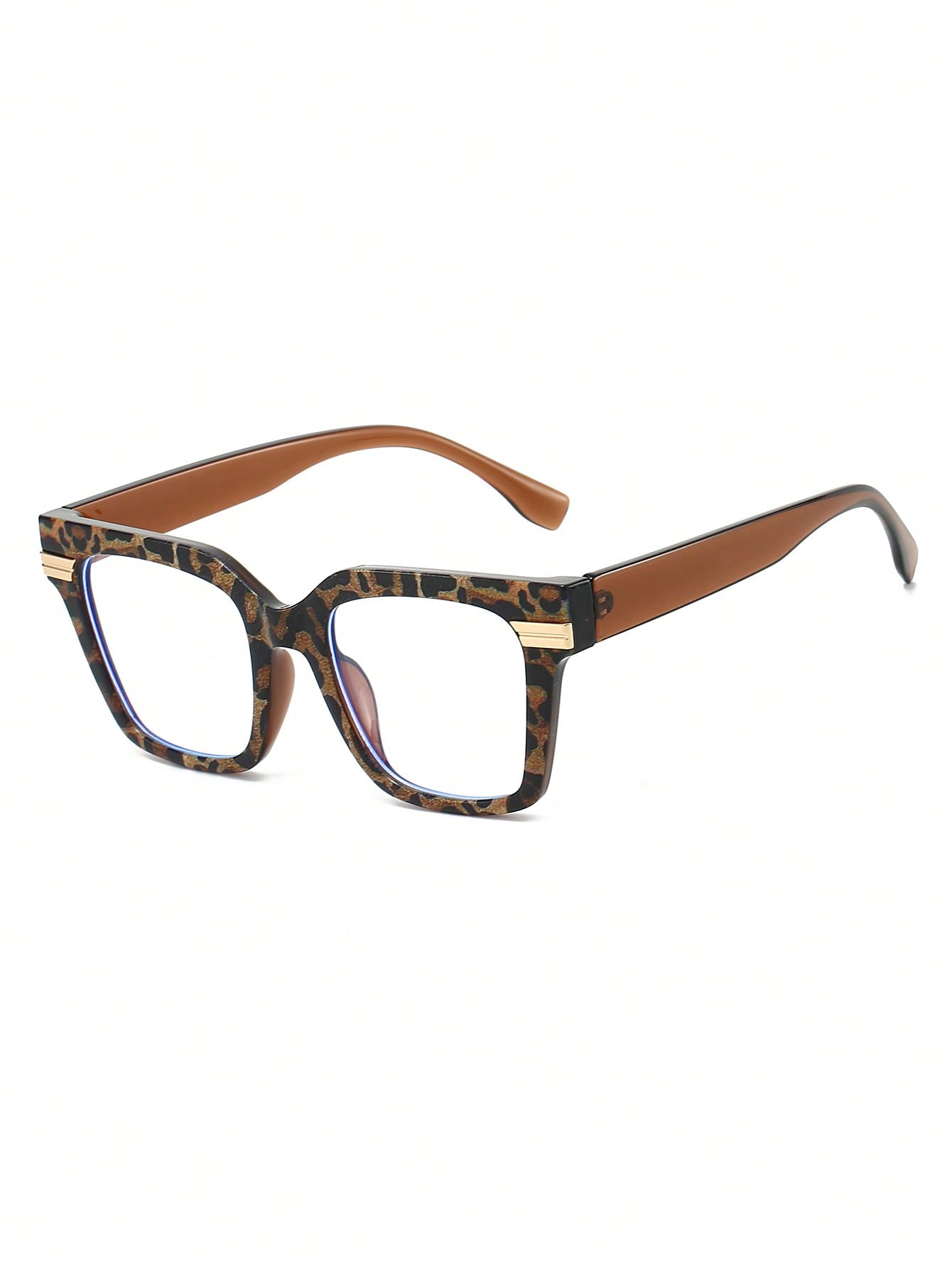 Women's Leopard Print Square P - Women'S Fashion Glasses Non Prescription のレビューと価格