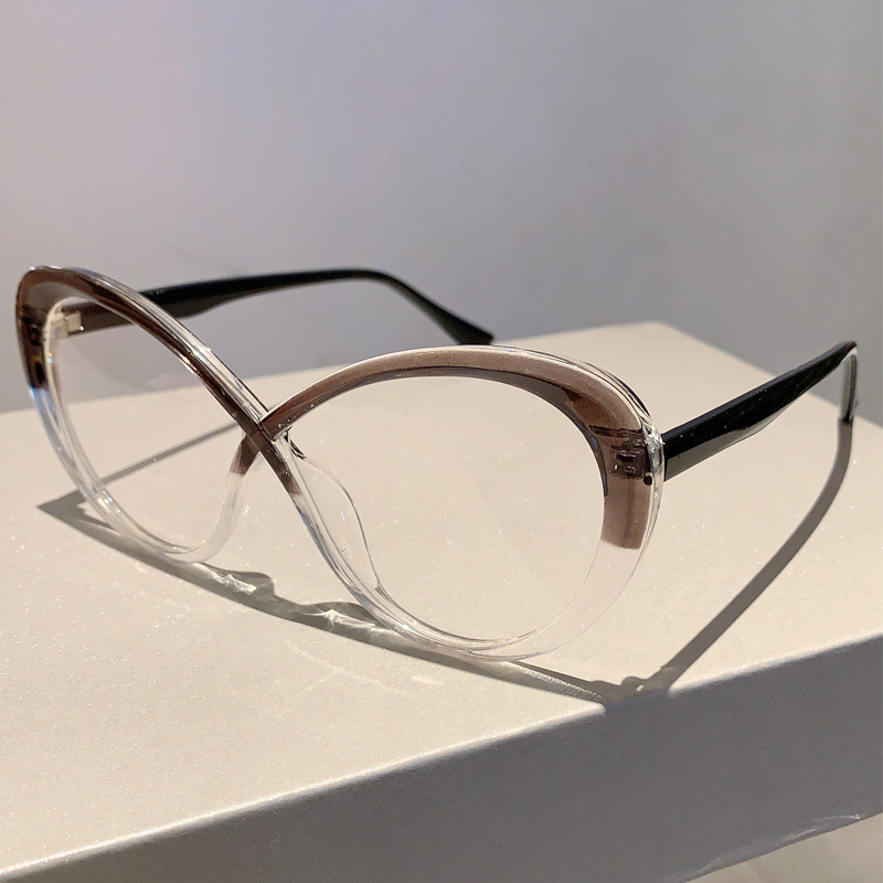 KAMMPT Oversized Oval Eyeglass - Women'S Fashion Glasses Non Prescription のレビューと価格
