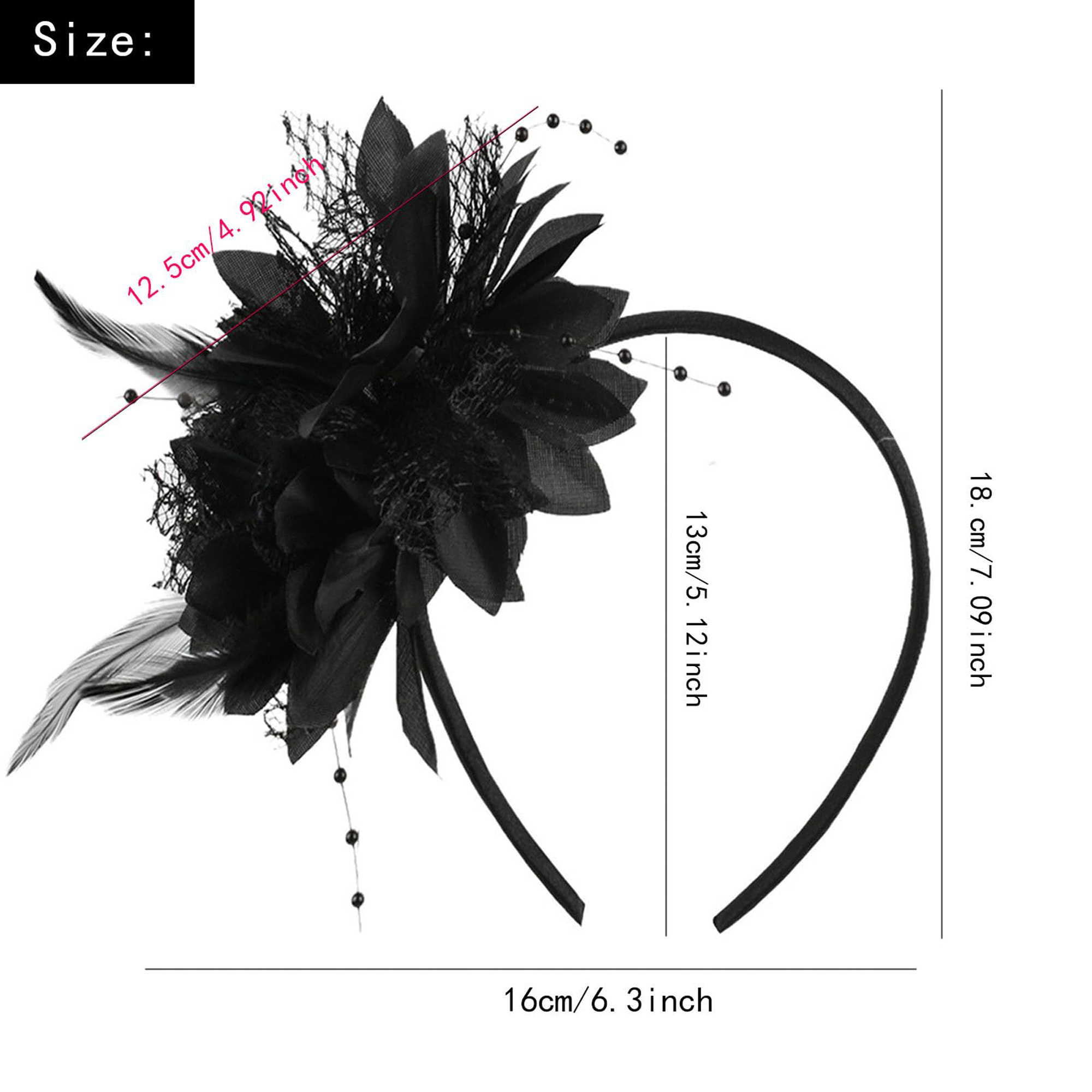 Elegant Feathered Headpiece wi - Women'S Fashion Kentucky Derby のレビューと価格