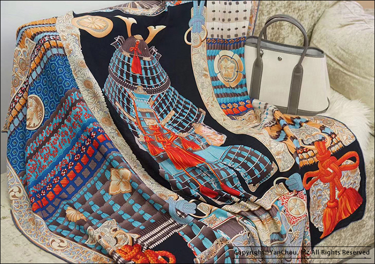 Japan Samurai Silk Wool Scarf  - Women Fashion Japan のレビューと価格