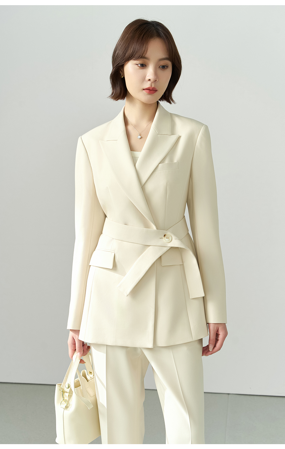 Allingentle Ivory Women's 2 Pi - Women'S Fashion Blazer のレビューと価格