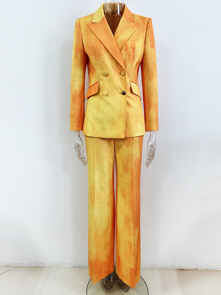 VC Women Orange Double Breaste - Tie Dye Two Piece のレビューと価格