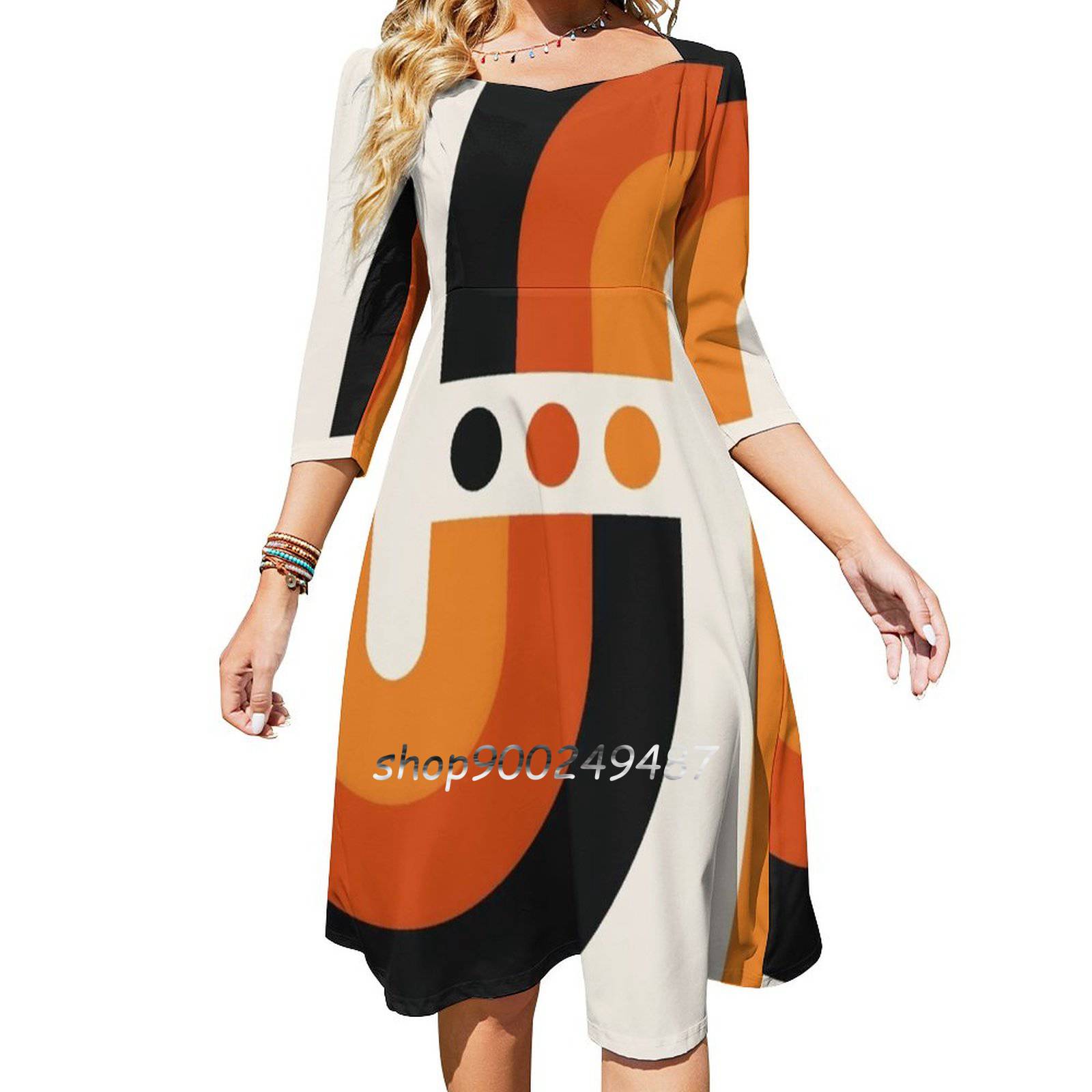 Sunset Rainbow Flare Dress Squ - Women'S Fashion In The 60S のレビューと価格