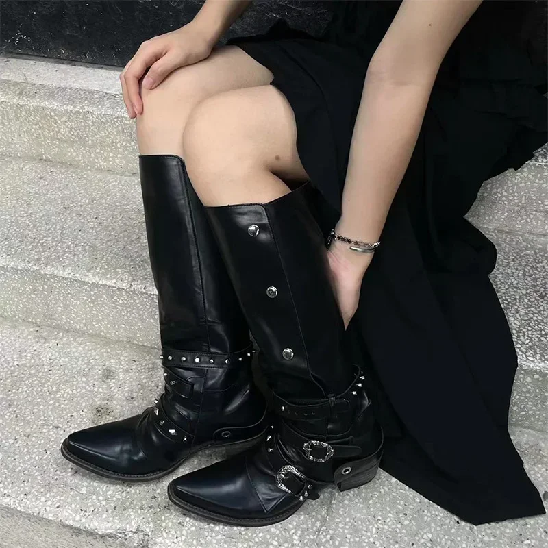 Fashion Women Punk Knee-High P - Women'S Fashion Trends のレビューと価格