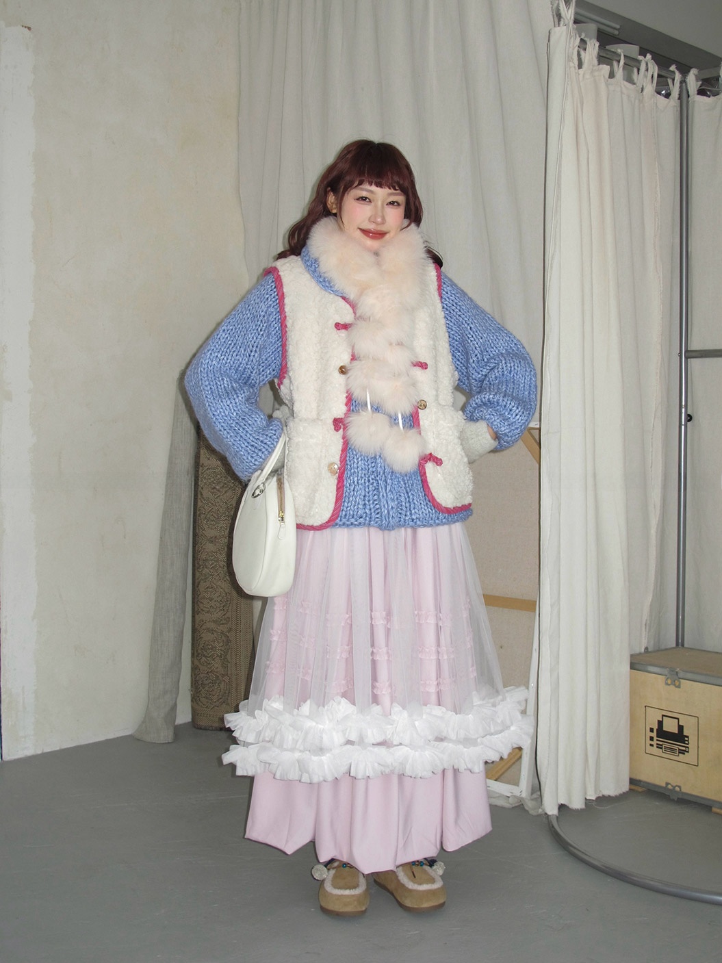 Korean Style Lazy Feel Handmad - Longline Cardigan Knit のレビューと価格