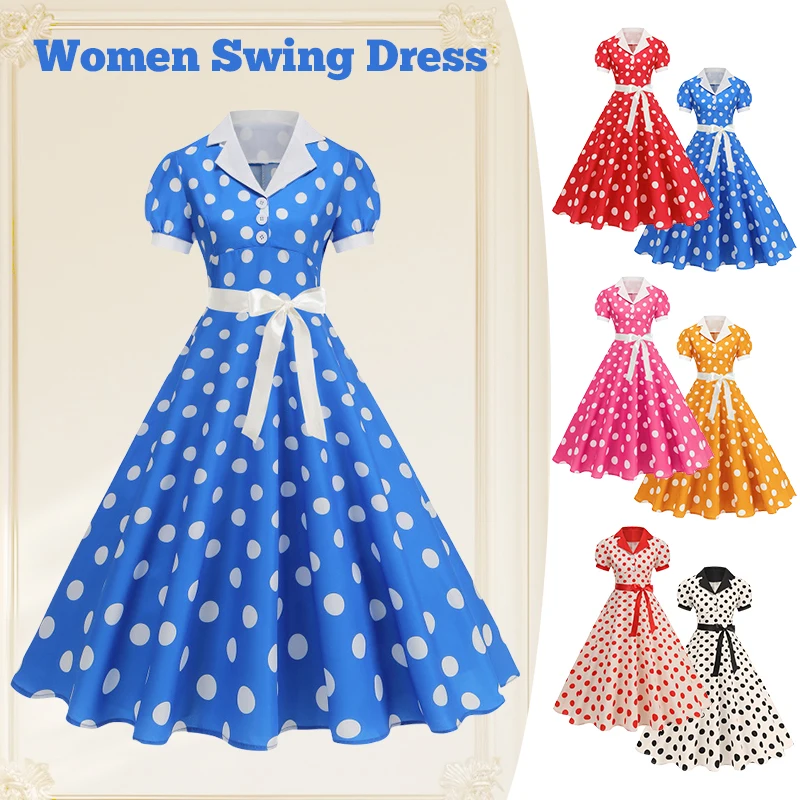 Vintage Polka Dot Summer Dress - Women'S Fashion In The 60S のレビューと価格
