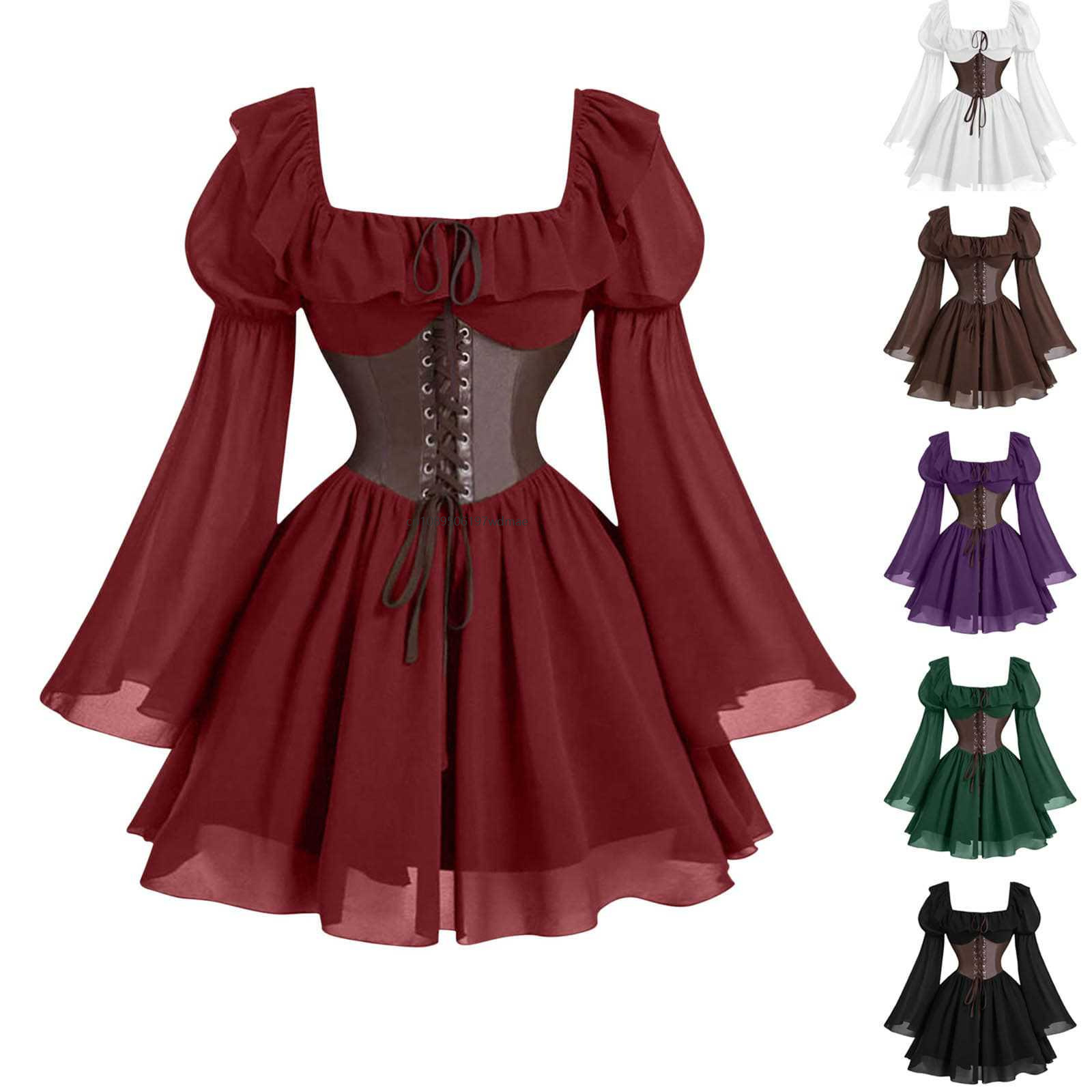 Renaissance Medieval Long Slee - Women'S Fashion Victorian のレビューと価格