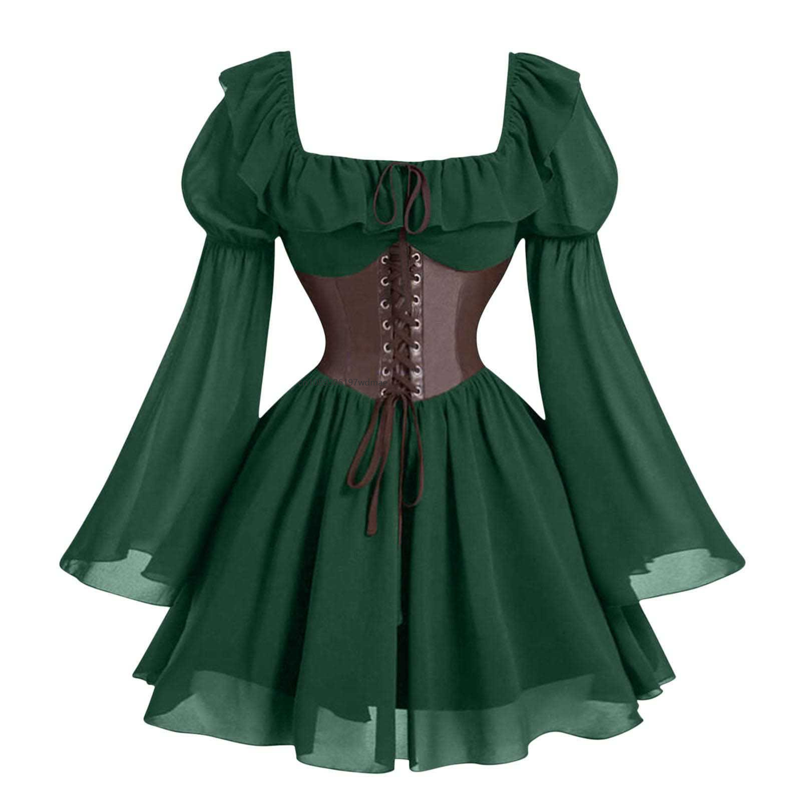 Renaissance Medieval Long Slee - Women'S Fashion Victorian のレビューと価格
