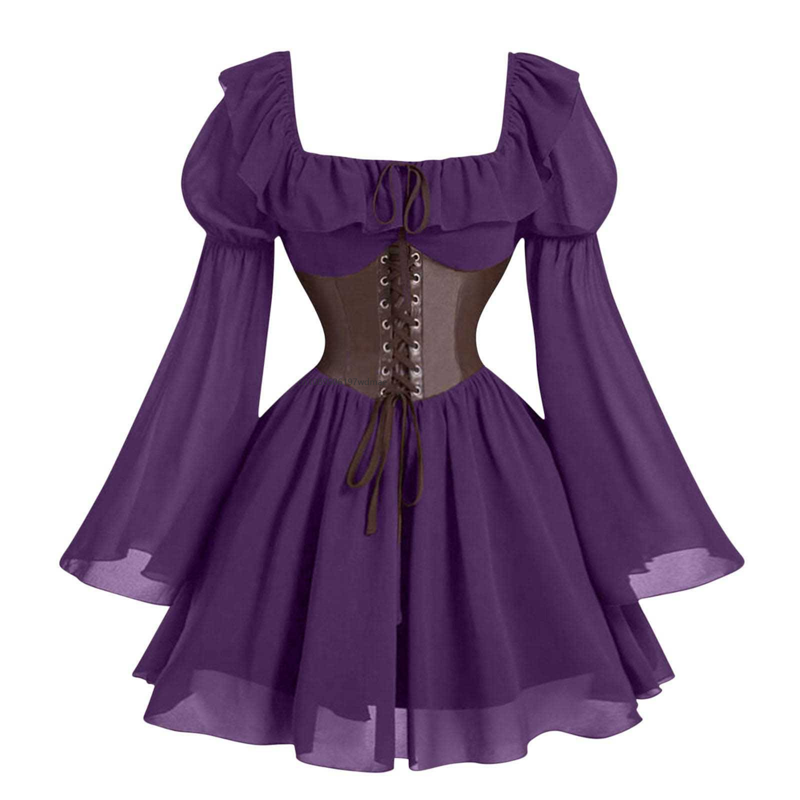 Renaissance Medieval Long Slee - Women'S Fashion Victorian のレビューと価格