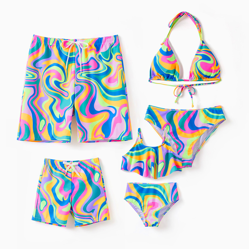 Family Matching Colorful Tie-D - Tie Dye Two Piece のレビューと価格